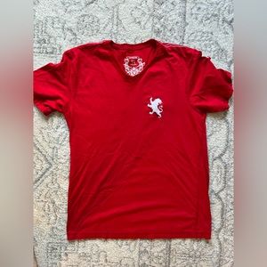 Express v neck red size large